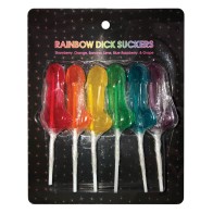 Rainbow Dick Suckers Pack of 6