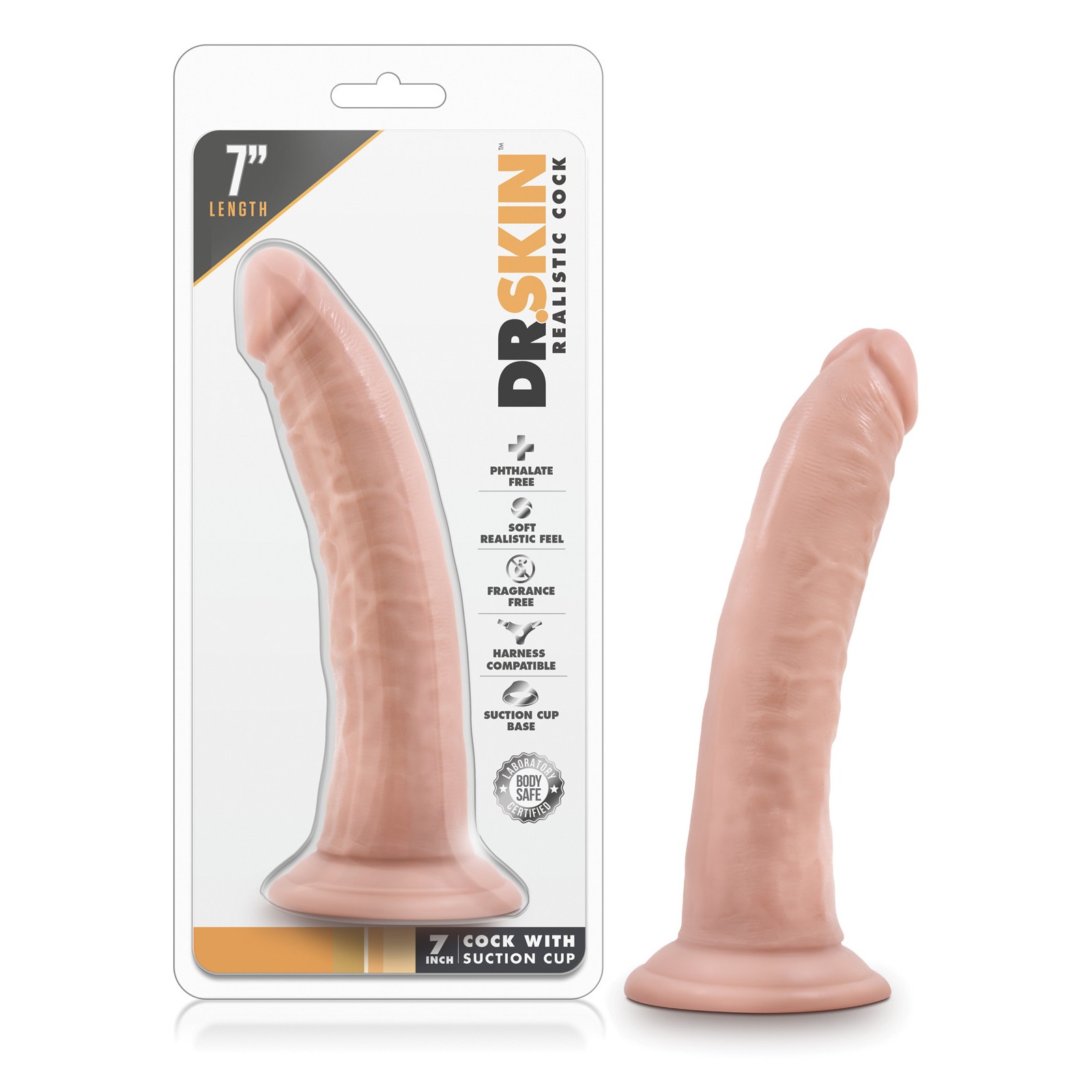 Blush Dr. Skin 7-Inch Realistic Cock - Soft & Safe