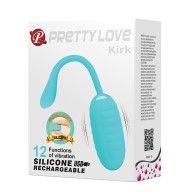 Pretty Love Kirk Liquid Silicone Remote Egg in Turquoise