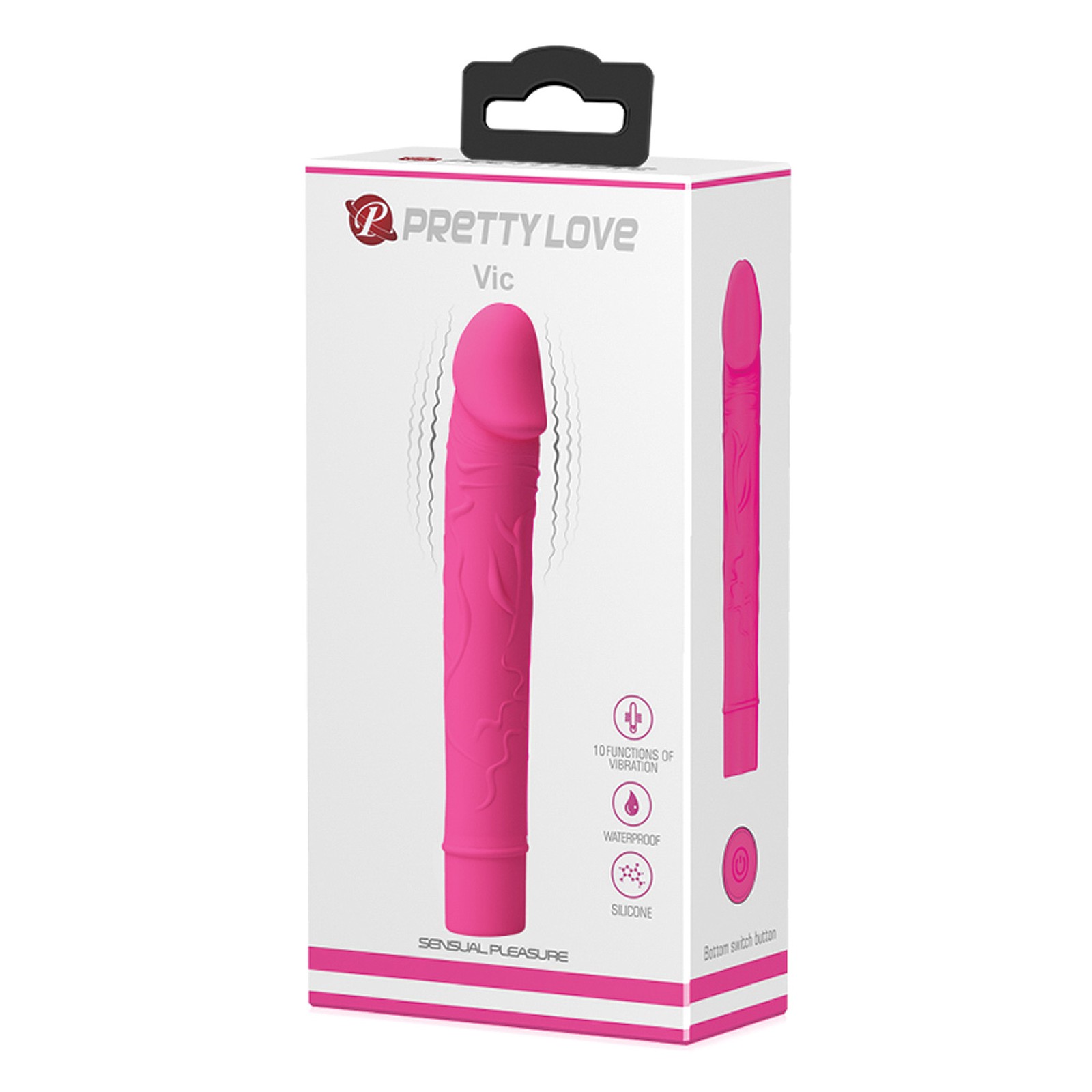 Pretty Love Vic G-Spot Vibrating Dildo Magenta