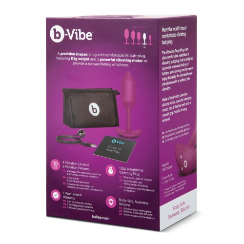 b-Vibe Vibrating Weighted Snug Plug M for Ultimate Pleasure