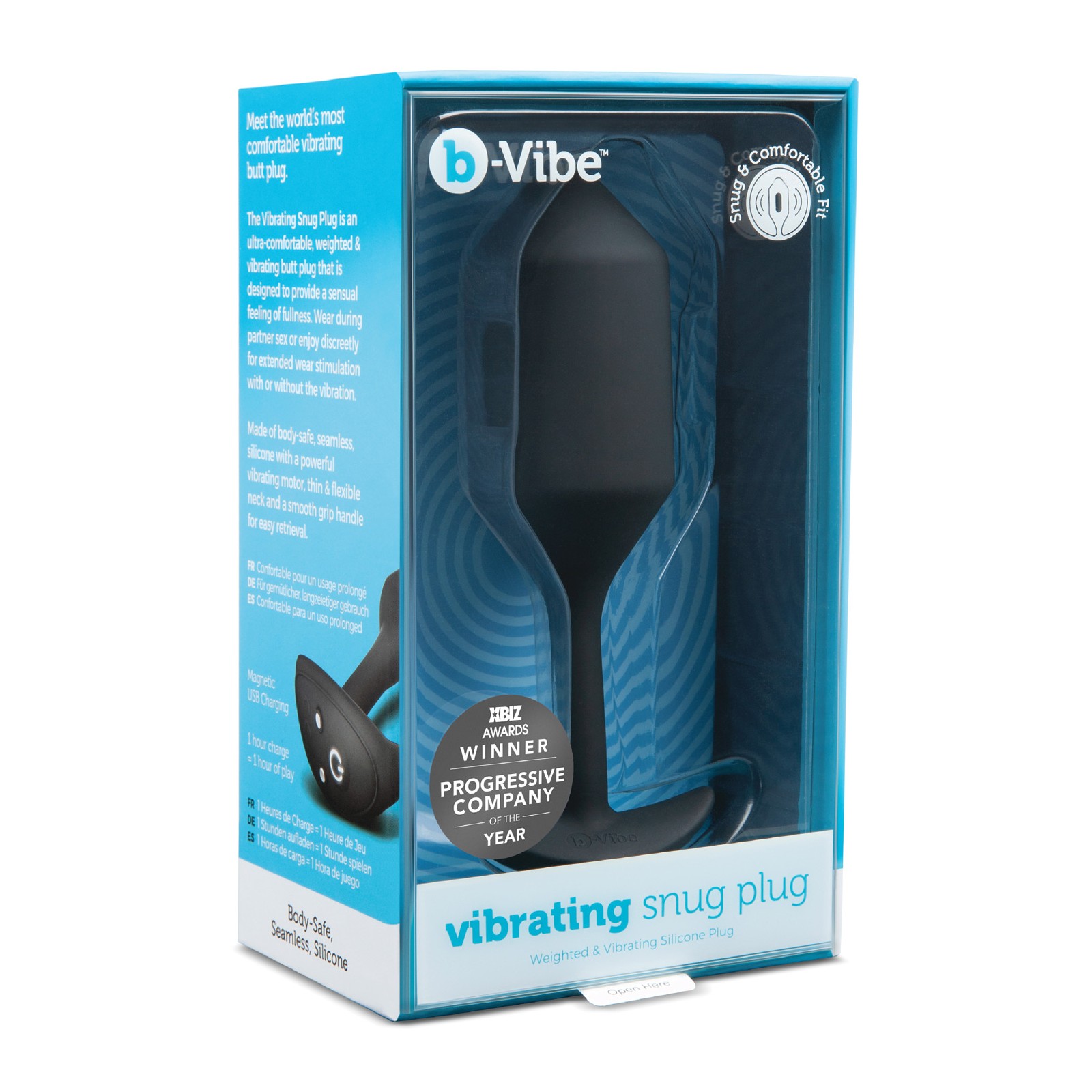 b-Vibe Plug Ajustado Vibrante XL - Negro