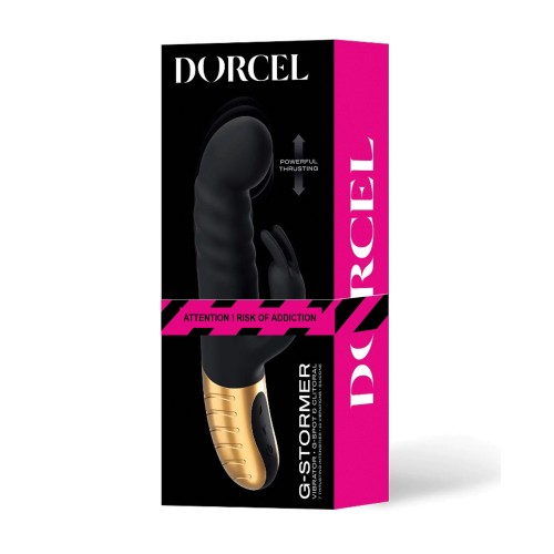 Conejito G-Stormer Dorcel con Movimiento de Inserción - Negro/Dorado