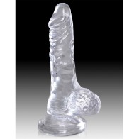 King Cock Claro Dildo de 4" con Testículos