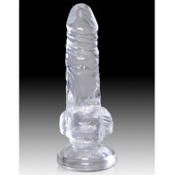 King Cock Claro Dildo de 4" con Testículos