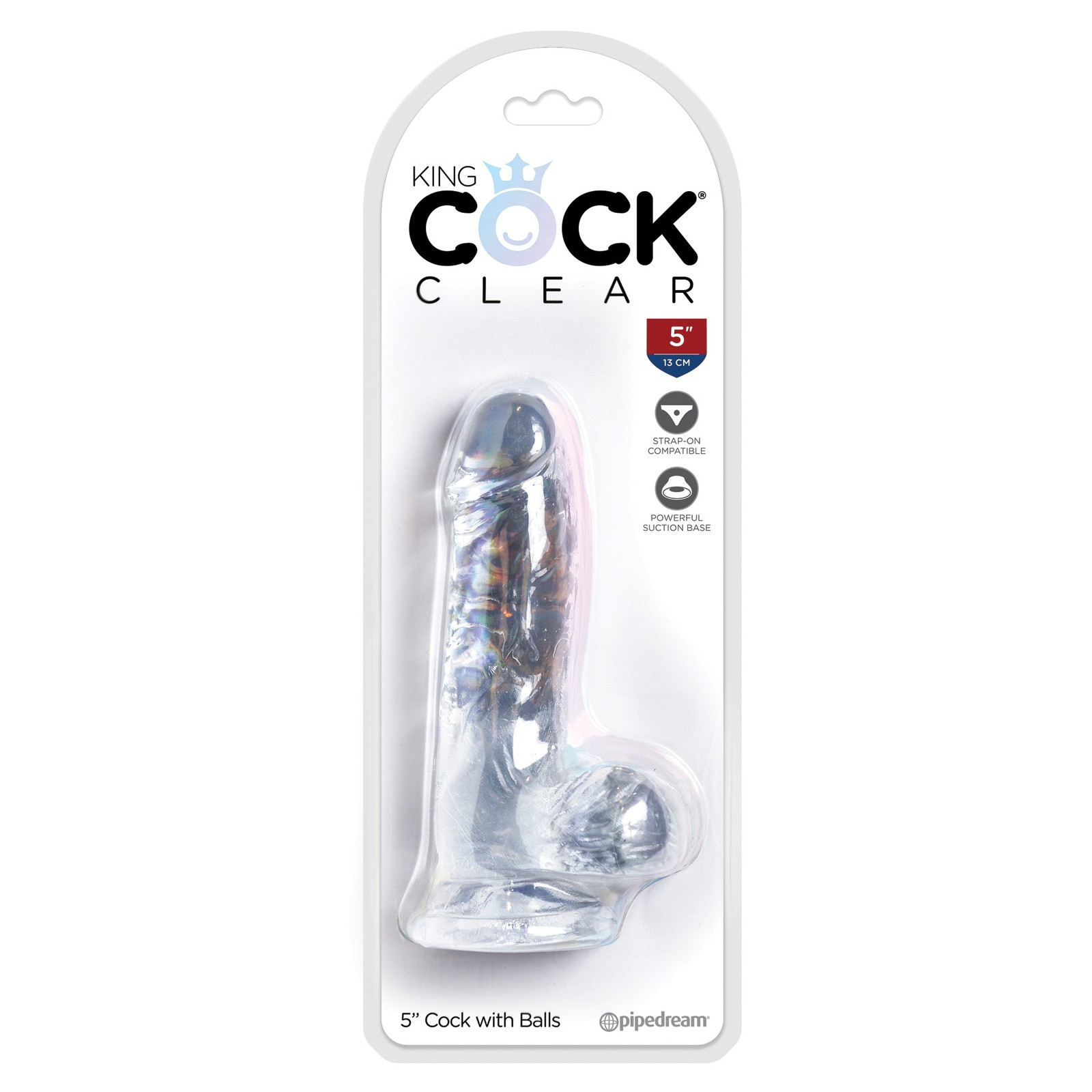 Dildo Realista Transparente King Cock 5" para el Placer