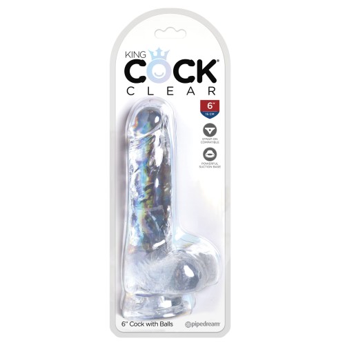 Dildo Realista Clear de 6 Pulgadas King Cock