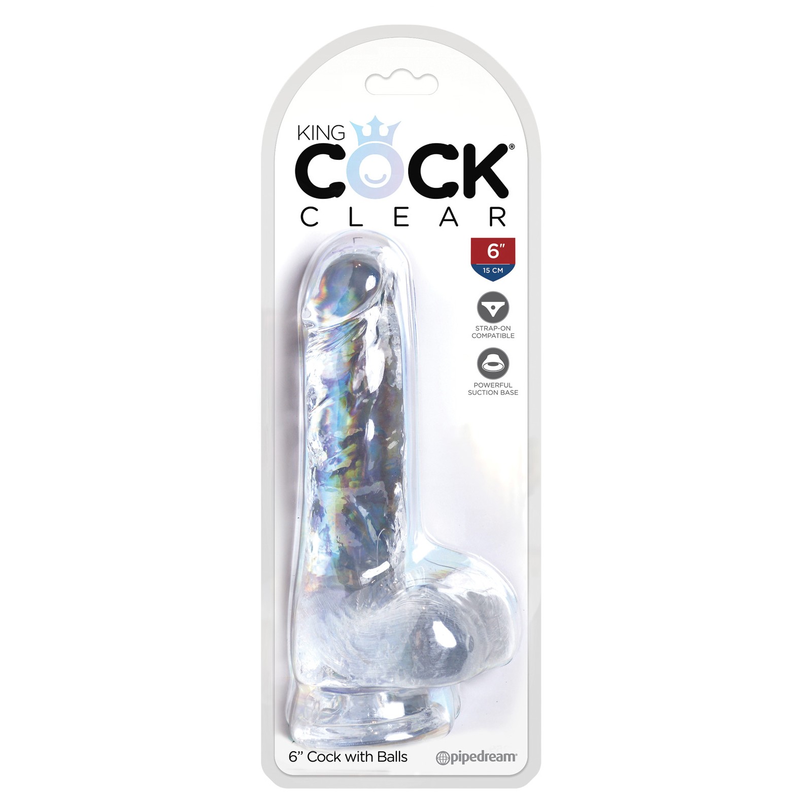 King Cock Realistic Clear 6 Inch Dildo