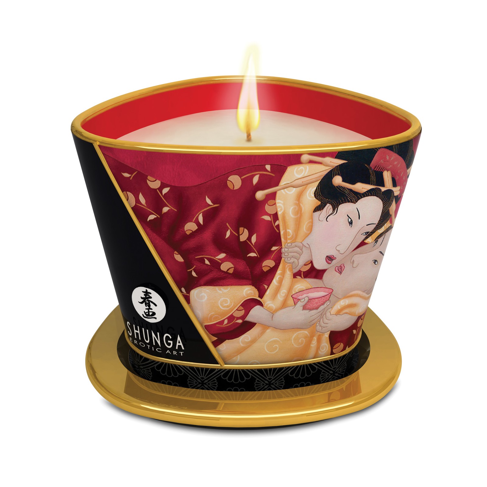 Shunga Romance Massage Candle Strawberry Wine 5.7 oz