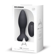 A Play Rechargeable Silicone Anal Plug Remote Black