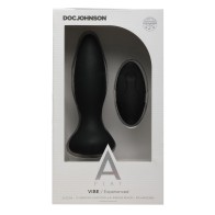 Plug Anal Recargable de Silicona A Play con Control Remoto Negro