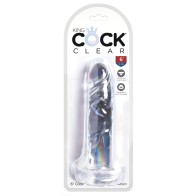 King Cock Clear 6" Dildo for Realistic Pleasure