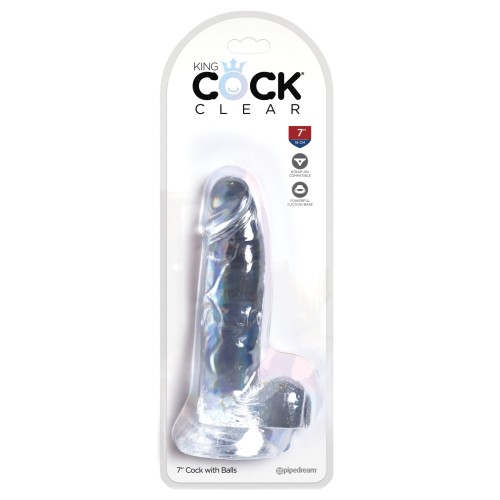 King Cock Clear 7" Cock with Balls