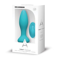 A Play Thrust Plug Anal de Silicona Recargable con Control Remoto - Teal