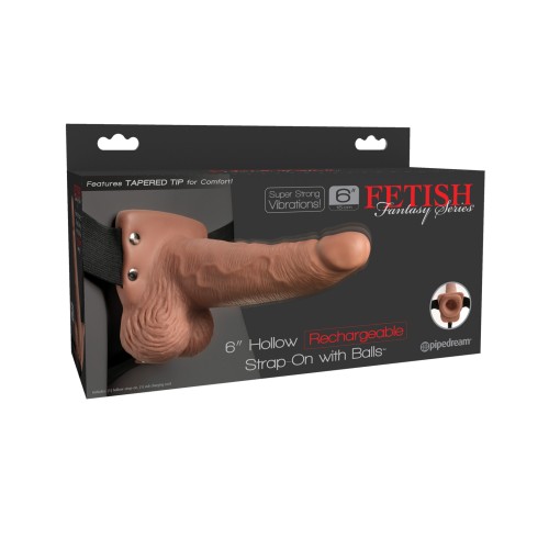 Fetish Fantasy Series Strap-On Hueco Recargable con Bolas