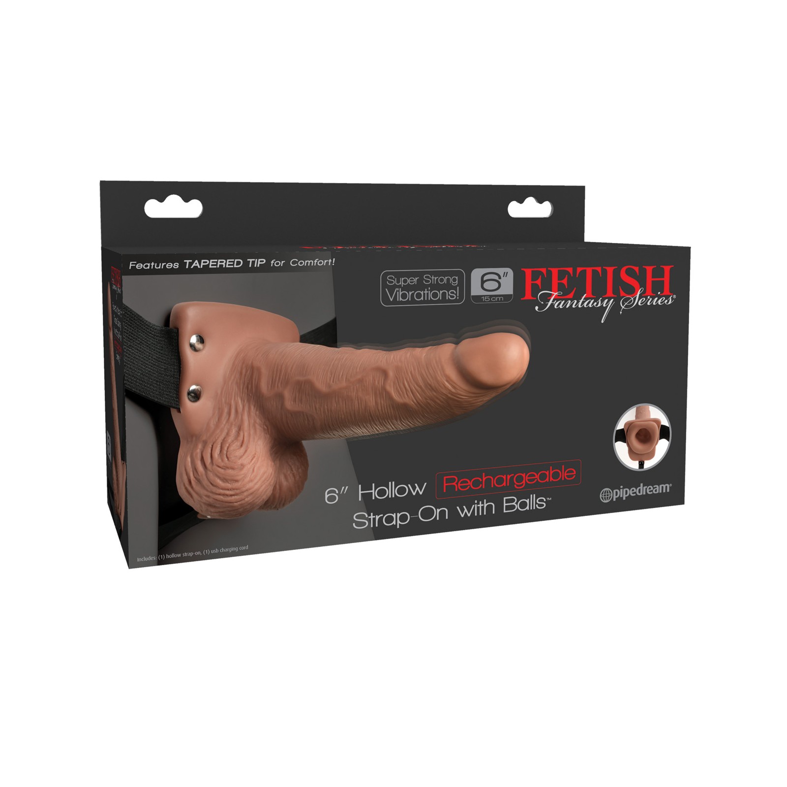 Fetish Fantasy Series Strap-On Hueco Recargable con Bolas