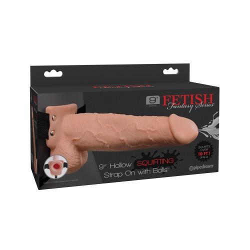 Fetish Fantasy Strap-On Hollow de 9" con Chorro - Diversión Definitiva