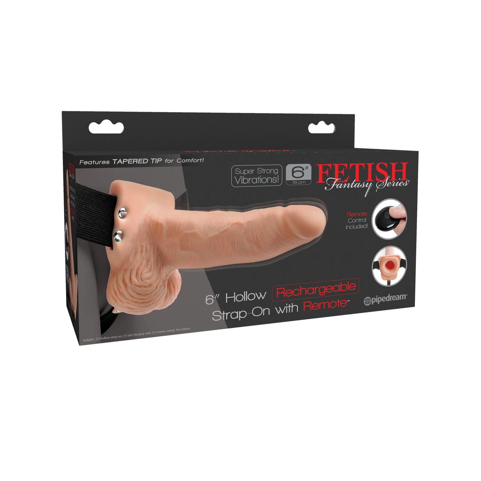 Fetish Fantasy Estribo Hueco Recargable con Control Remoto Flesh