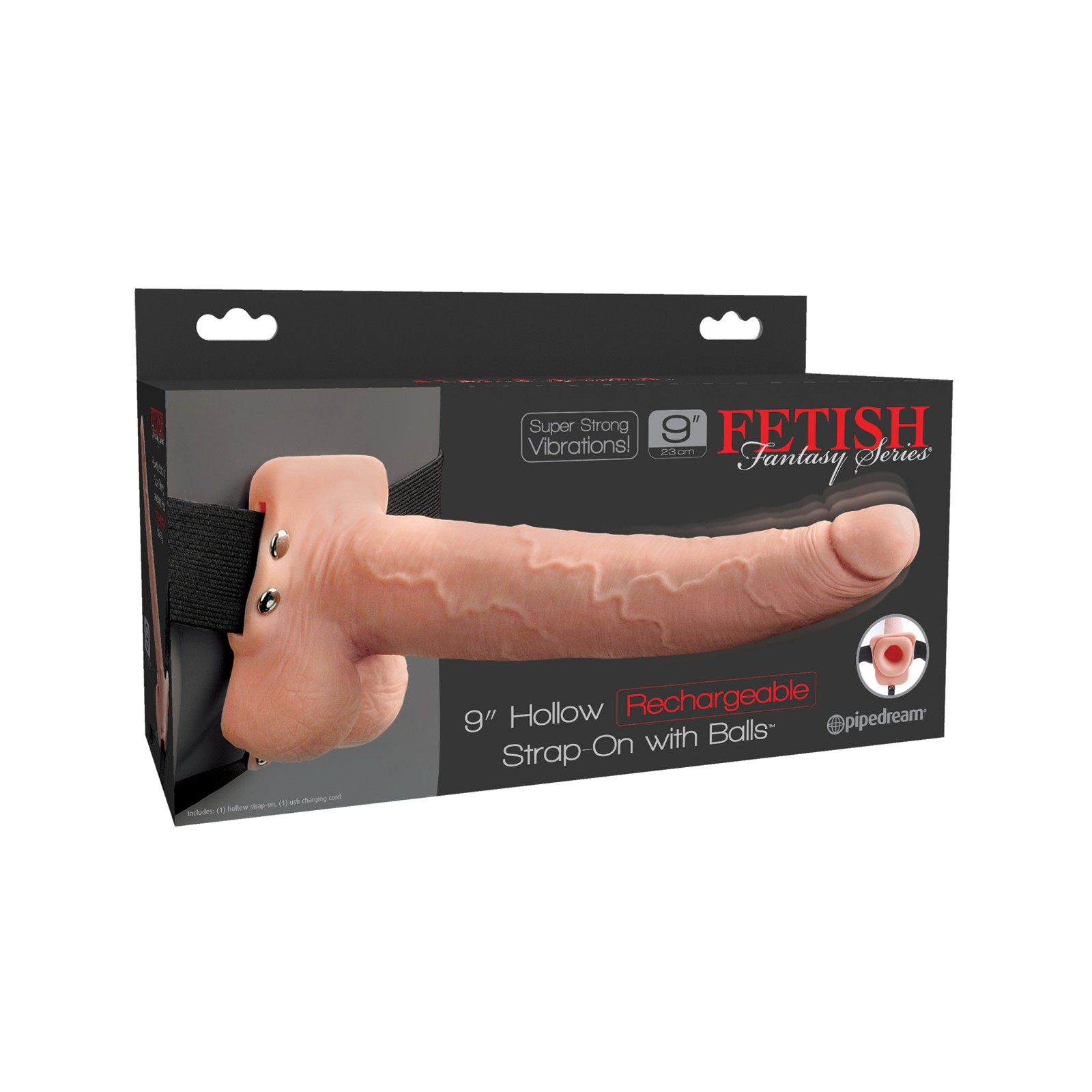 Fetish Fantasy Hollow Rechargeable Strap-On Flesh