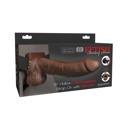 Fetish Fantasy Hollow Rechargeable Strap-On with Remote - Brown