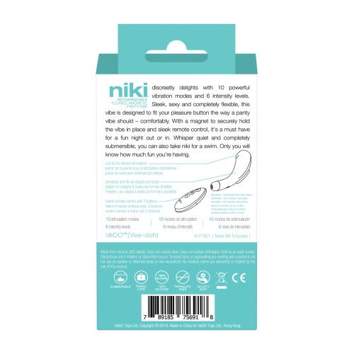 Vibrador de Panty Recargable VeDO Niki - Placer Discreto Definitivo