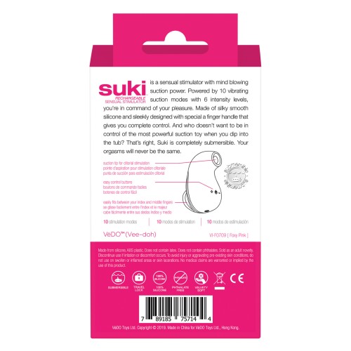 VeDO Suki Rechargeable Vibrating Sucker - Foxy Pink