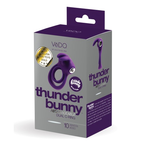 VeDO Thunder Bunny Rechargeable Dual Ring - Perfectly Purple