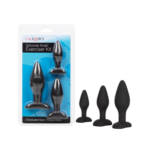 Kit de Ejercitadores Anal de Silicona - Negro