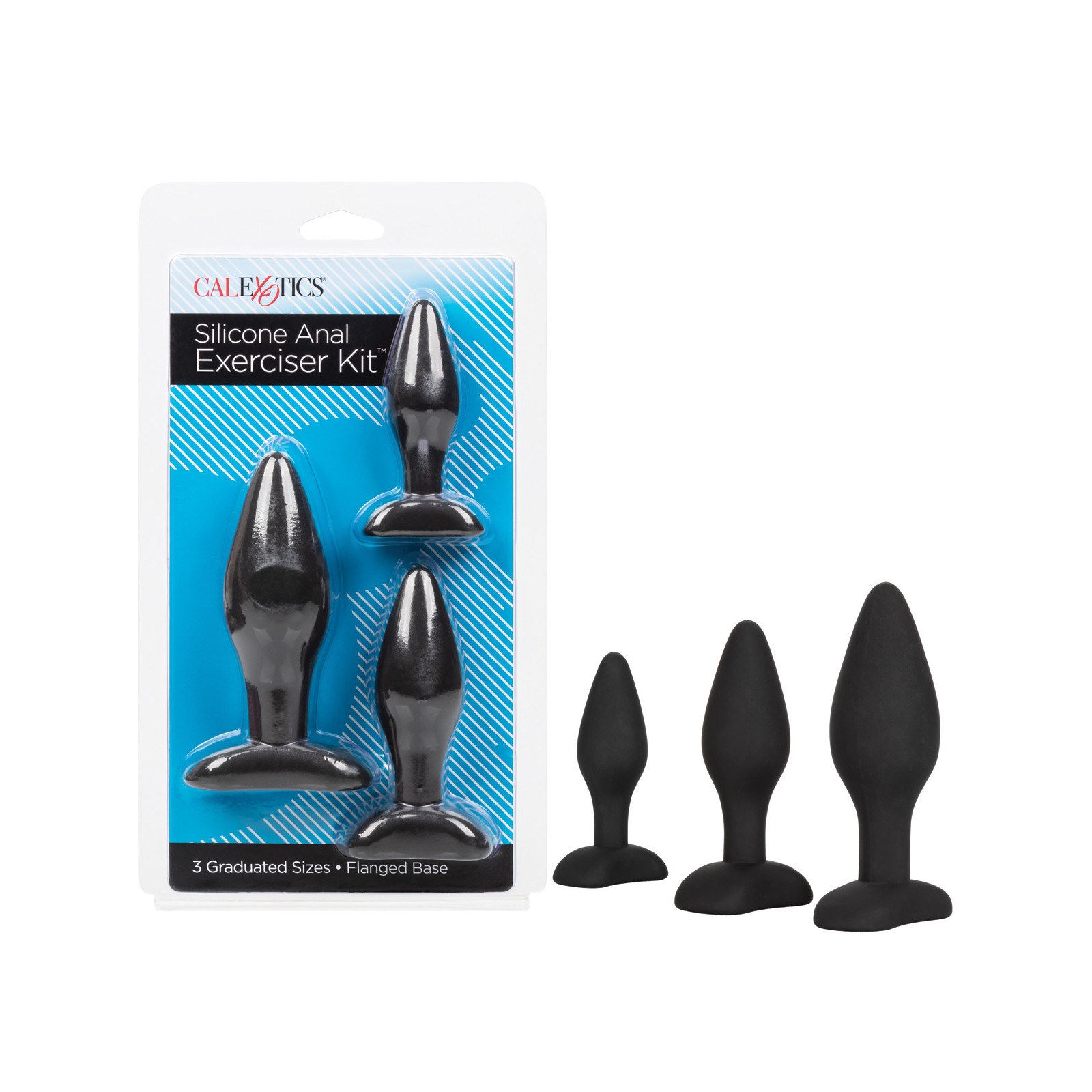 Kit de Ejercitadores Anal de Silicona - Negro