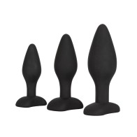 Kit de Ejercitadores Anal de Silicona - Negro