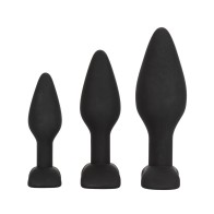 Silicone Anal Exerciser Kit - Black