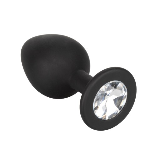 Silicone Gem Anal Plug Set - Black