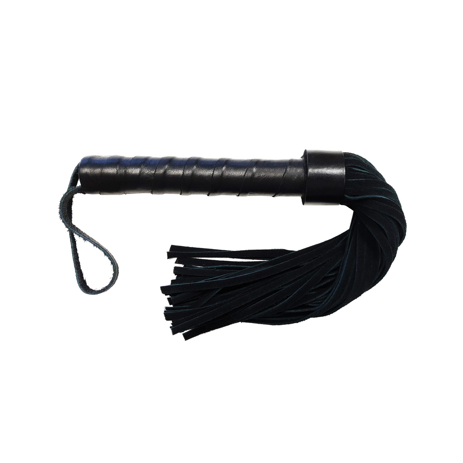 Black Suede Flogger with Leather Handle