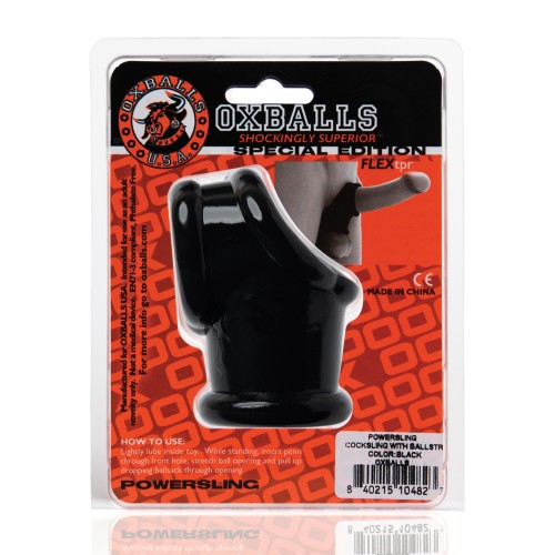 Oxballs Powerballs Cocksling & Ball Stretcher - Black