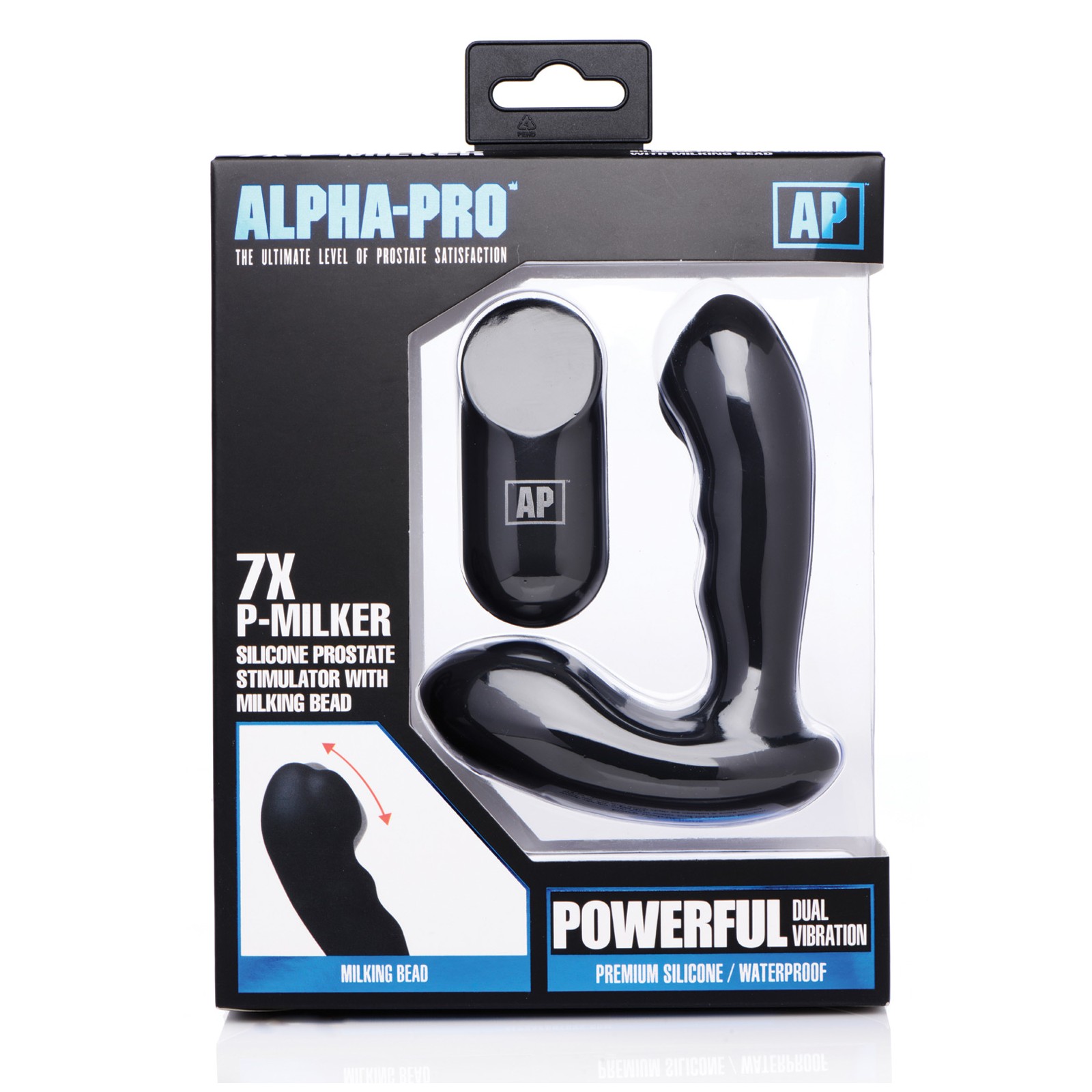 Alpha Pro 7x Estimulador Prostático P-Milker Negro