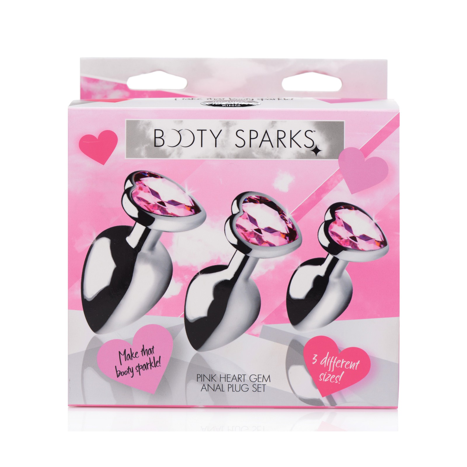 Delightful Booty Sparks Heart Gem Anal Plug Set