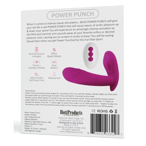 Bliss Power Punch Thrusting Vibe - Intense Pleasure