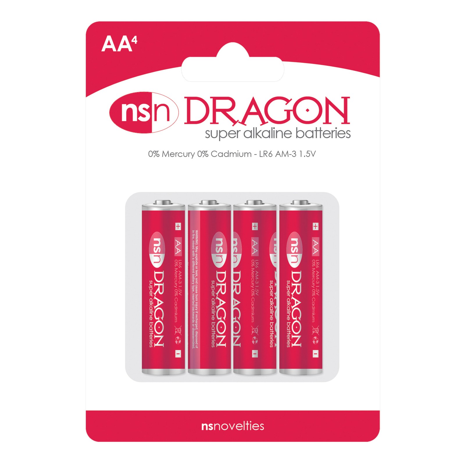 Baterías Alcalinas Dragon AA Paquete de 4