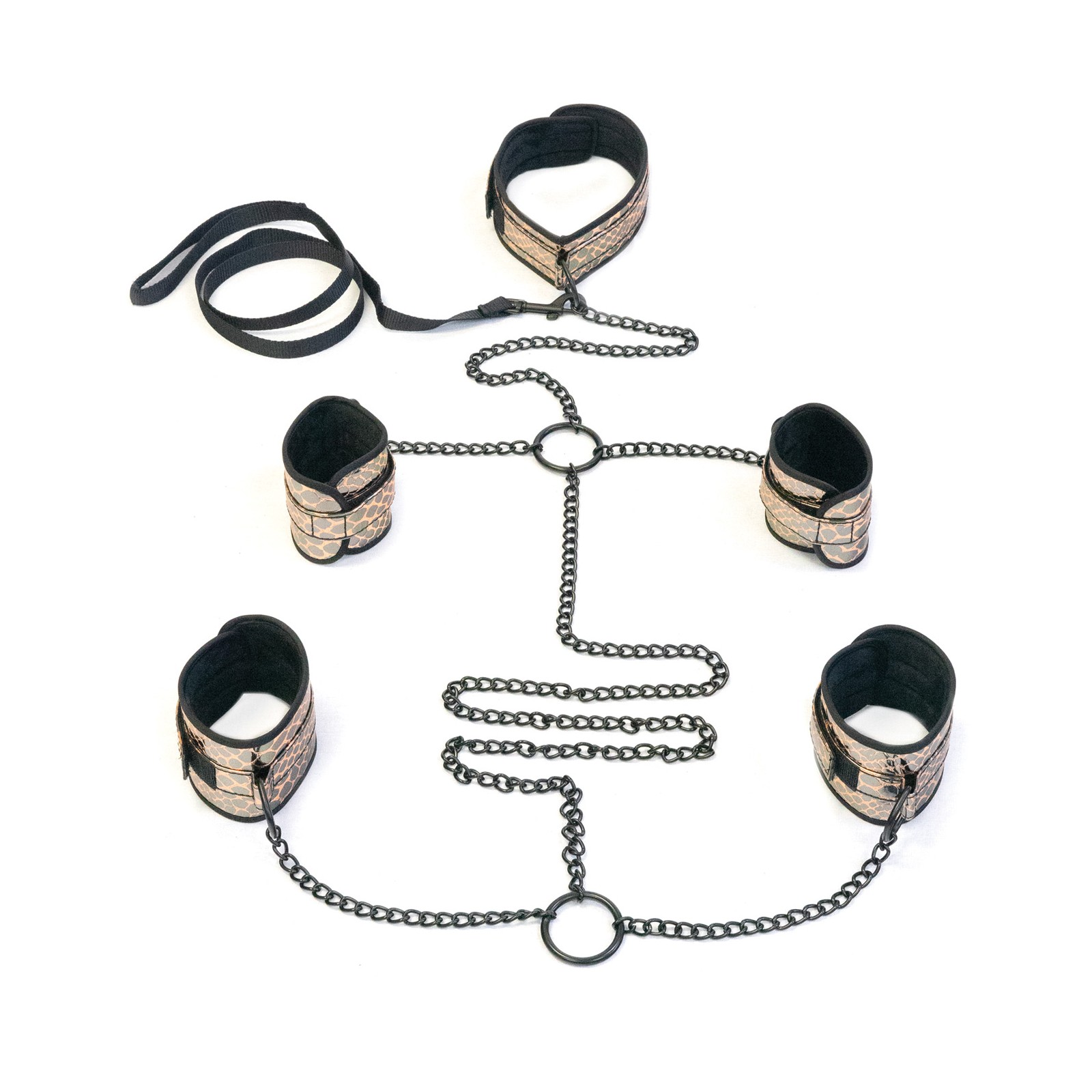 Spartacus Faux Leather Bondage Kit Gold