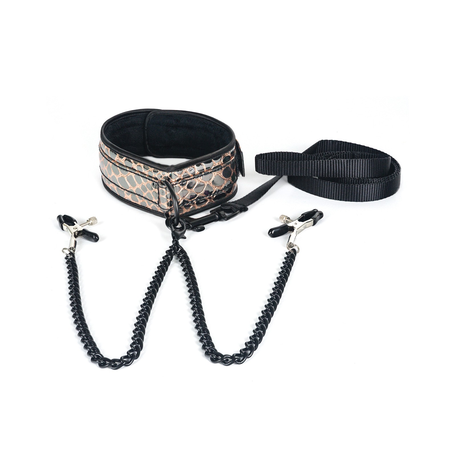 Spartacus Faux Leather Collar and Leash Set