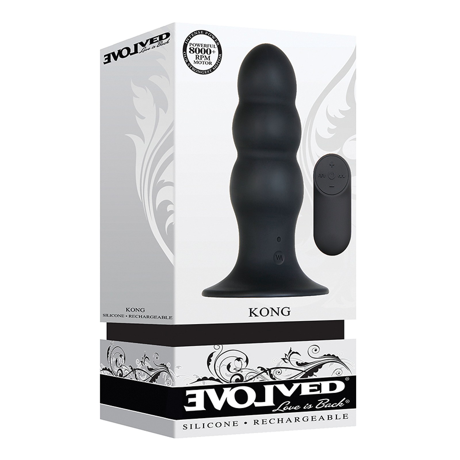 Evolved Kong Rechargeable Anal Plug Black