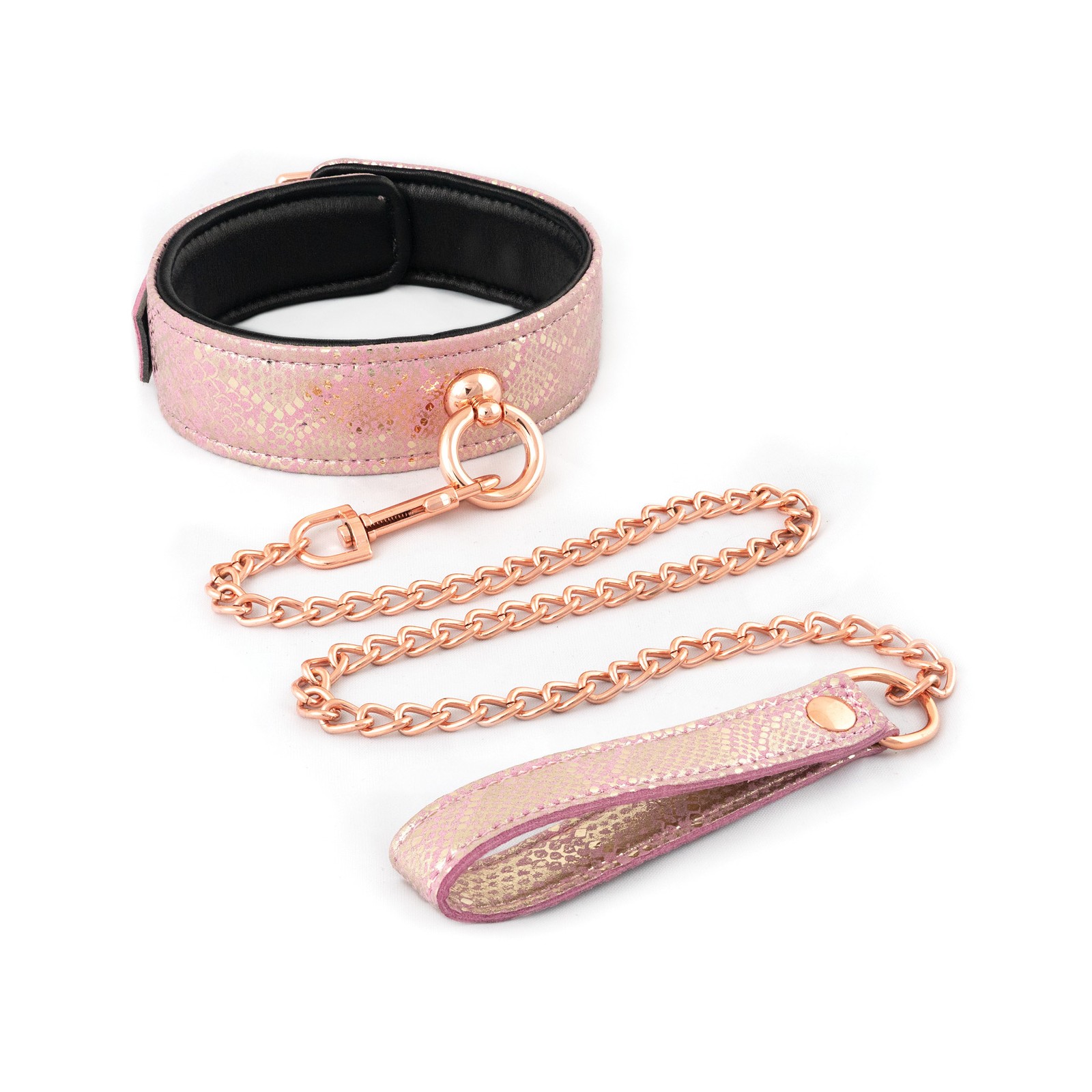 Collar y Correa de Microfibra Spartacus - Rosa