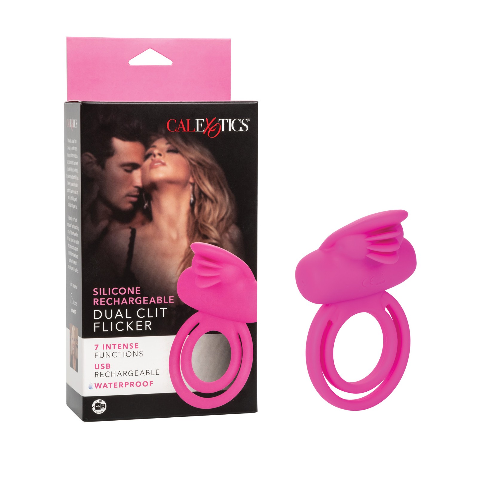 Rechargeable Dual Clit Flicker Enhancer - Pink