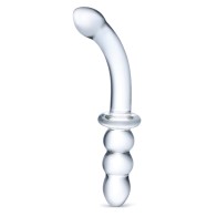 Glas 8" Ribbed G-Spot Glass Dildo