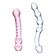 Set de Dildos de Vidrio para Doble Placer