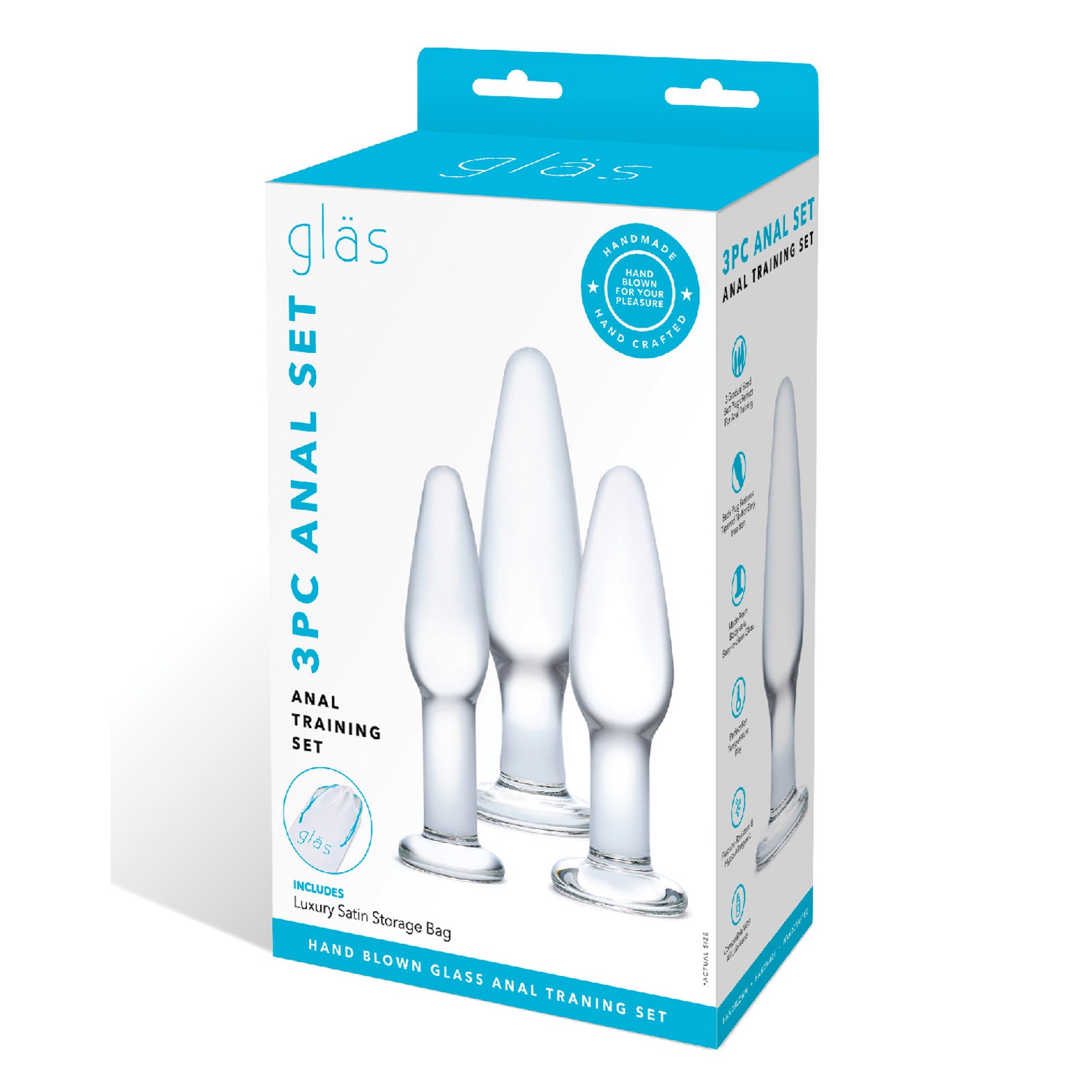 Glas 3 Piece Glass Anal Training Kit