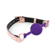 Spartacus Silicone Gag with Leather Lining Pink Snakeskin