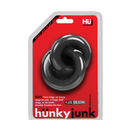 Hunky Junk Duo Linked Cock & Ball Rings for Enhanced Pleasure