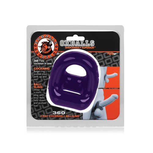 Oxballs 360 Cock Ring & Ballsling - Eggplant