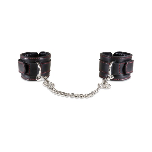 Sultra Lambskin Black Handcuffs with Chain